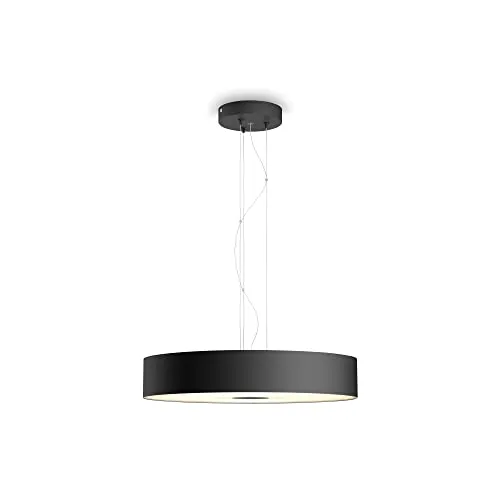 Philips Hue Fair Pendant Ceiling Light - Black - Moderne Hue White Ambiance Deckenleuchte, 25W, dimmbar mit Smart-Geräten und Sprachsteuerung, ideal für stimmungsvolle Beleuchtung in jedem Raum.