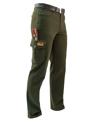 La Chasse® Jagdhose Monza - Robuste Cargohose für Herren mit Stretch - Wasser- & Schmutzabweisend - Strapazierfähige Jagdhose für Herren mit elastischem Jeansgewebe für optimale Bewegungsfreiheit. Multifunktionale Taschen und innovative Nano Tec Ausrüstung machen sie ideal für Outdoor-Aktivitäten und Arbeitseinsätze.