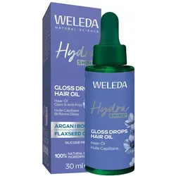 Weleda HydraShine Gloss Drops Haar-Öl 30 ml - Arzneimittel für glänzendes und geschmeidiges Haar, angereichert mit natürlichen Inhaltsstoffen für intensive Pflege und Feuchtigkeit.