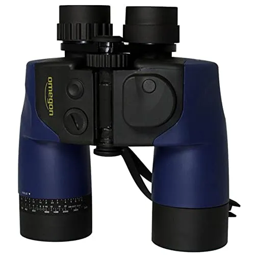 Omegon Fernglas Seastar 7x50 mit Kompass - Ferngläser, ideal für Nautik und Outdoor-Aktivitäten, ausgestattet mit analogem Kompass für präzise Navigation auf See.
