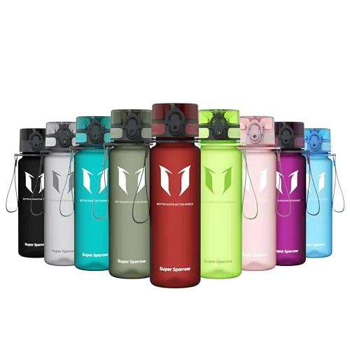 Super Sparrow Trinkflasche - Tritan Wasserflasche - 500ml - BPA-frei - Ideale Sportflasche - Sport, Wasser, Fahrrad, Fitness, Uni, Outdoor - Leicht, Nachhaltig