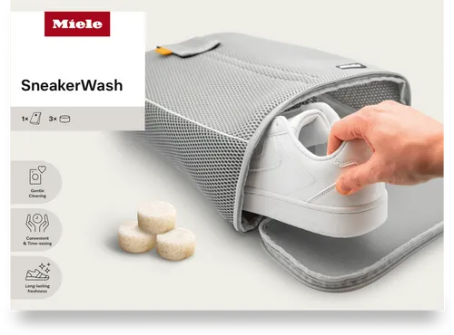 SneakerWash Schuhwaschbeutel - Zubehör Waschen & Trocknen, 3-lagiges Meshgewebe für optimalen Schutz beim Waschen und inklusive 3 SneakerTabs für beste Reinigungsergebnisse.