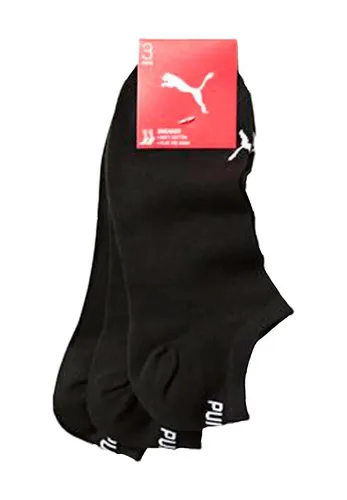 Paar Herren Puma Sneaker Sneakersocken Kurzsocken schwarz mit Logo Gr.39-42 3