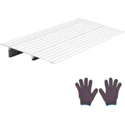 VEVOR Aluminium Türschwellenrampe 296x864 mm - Robuste Rollstuhlrampe aus Aluminiumlegierung mit 360 kg Tragkraft. Ideal für Heimtreppen, rutschfeste Oberfläche und einfache Montage sorgen für Sicherheit und Komfort.