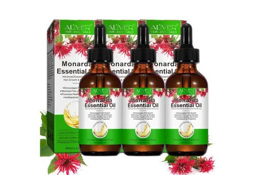 ALIVER Haaröl Monardaöl - 3-tlg. Pflegeöl für Haare, Augenbrauen und Wimpern - Haaröle: Monarda-Öl für gesunde, glänzende Haare und starke Nägel. Tiefenwirksam, fördert Haarwachstum und bekämpft Haarausfall – die natürliche Lösung für Ihre Schönheit!