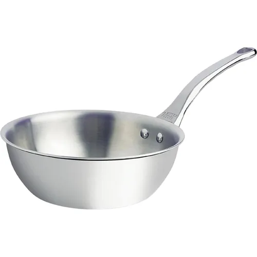 De Buyer Affinity Sauteuse Edelstahl konisch 24 cm - Kochtopf aus Edelstahl mit konischer Form für optimale Saucenreduktion, Durchmesser 24 cm, ideal für kreative Kochtechniken.