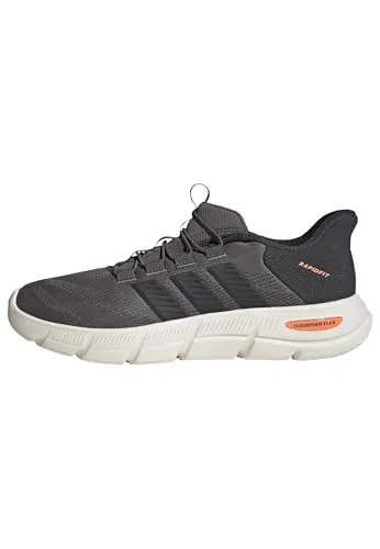 adidas Herren Cloudfoam Flex Laces Schuhe, Charcoal/Carbon/Lucid Orange, 39 1/3 EU - Bequeme Herren Sneaker mit flexibler Passform und Memory-Schaum-Einlegesohle für hohen Tragekomfort. Ideal für den täglichen Einsatz.