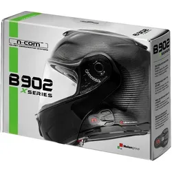 N-COM Headset B902 X für X-Lite Helme - Motorrad-Headset mit Vollduplex Intercom für HD-Qualität, perfekt integriert in den Helm und ermöglicht Fahrer/Beifahrer sowie Motorrad zu Motorrad Kommunikation per Bluetooth.