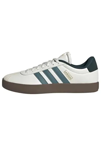adidas Vl Court 3.0 Herren Schuhe - Core White Preloved Teal Aurora Ivy, 44 2/3 EU - Herren-Sneaker mit regulärer Passform, aus Wildleder und dämpfender Zwischensohle für optimalen Komfort und Stil.