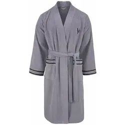Herrenbademantel BRUNO BANANI "Roy" – Grau, Gr. L, Saunabademantel mit Komfort - Der elegante Kimono »Roy« von Bruno Banani bietet höchsten Tragekomfort aus weichem Walkfrottee. Ideal für Sauna und Spa, pflegeleicht und in modischer Grau-Optik mit stilvollen Akzenten.