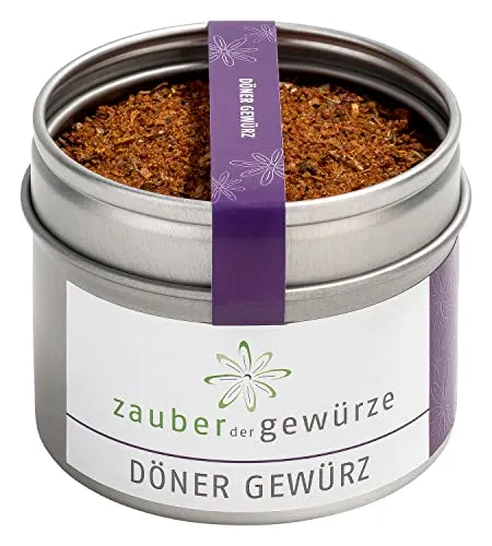 Zauber der Gewürze Döner Gewürz, Dönergewürz, türkische Gewürze für Döner Kebab, leicht scharf, Döner zuhause selber machen, Top-Qualität in wiederverschließbarer Aroma-Dose, 60 g