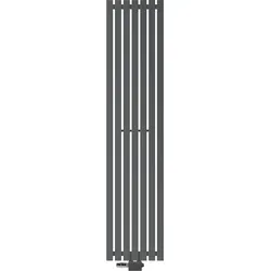 LuxeBath Badheizkörper Design Heizkörper Handtuchtrockner Badezimmer Heizung für Handtücher, Handtuchwärmer Stella Universalanschluss Mittelanschluss + Thermostat grau 160 cm x 5 cm
