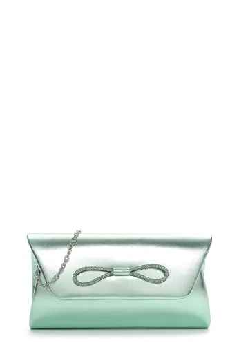 Tamaris Clutch TAS Amalia Loop - Pistachio 976 - Stylische Clutch für Damen, metallic Optik mit abnehmbarem Schulterriemen, ideal für besondere Anlässe.