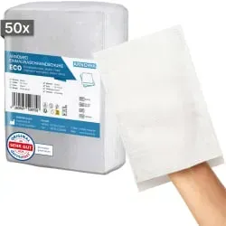 ARNOMED Einmalwaschhandschuh Molton ECO, weiß, 20 Beutel à 50 Stück - Der ARNOMED Einmalwaschhandschuh Molton ECO bietet ein sanftes Hautgefühl und ist dank der beidseitigen Nutzung besonders praktisch. Ideal für die tägliche Pflege, mit geprüfter Qualität.