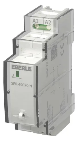 Eberle Controls Installationsrelais SPR 490 70 N - Koppelrelais mit 1 Wechsler und 16 A, ideal für Speicherheizungen und Wärmepumpen, mit plombierbaren Ansteuerklemmen und Schaltstellungsanzeige, für DIN-EN 50 022 Tragschienenmontage.