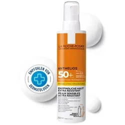 Anthelios Invisible Spray Ohne Parfum LSF 50+ - Hochwirksamer Sonnenschutz für empfindliche Haut, ultraleicht und wasserfest. Schützt zuverlässig vor UVA-, UVB- und IR-A-Strahlung ohne weiße Rückstände.