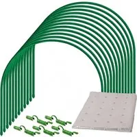 TTL GARDEN Pflanztunnel Arcos Classic 60 x 65 cm – 12er Set mit Clips und PE Folie - Das TTL GARDEN Pflanztunnel Set enthält 12 stabile Bögen, 36 Clips und eine gelochte PE Folie. Ideal für den schnellen Aufbau eines praktischen Frühbeets zur Unterstützung des Pflanzenwachstums im Garten.