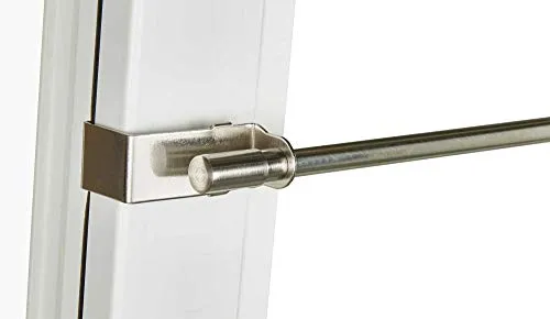 Klemmstange Scheibenstange »Denver« KlemmFix - Einziehbare Edelstahl-Klemmstange für Fensterbreiten von 75-125 cm, ideal für leichte Scheibengardinen, ohne Bohren und mit sicherem Halt.