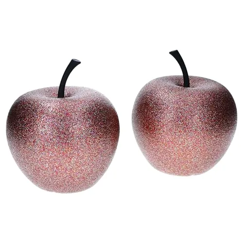 MamboCat Pottery Pots 2er Set Apfel in Bronze Größe XS I Glitzern & schimmernd I Ø 14,5 & Höhe 17 cm I wetterfeste Deko für Haus & Garten I Accessoire aus Fiberglas, Fiberstone I Herbst, Weihnachten