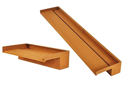 Köhko Wasserfall Alberta 60 cm aus Cortenstahl - Elegantes Wasserspiel für Garten & Teich - Wasserspiel aus Cortenstahl in 60 cm Länge, ideal für Teich, Pool oder Garten. Hochwertige Verarbeitung und individuelle DIY-Optionen für ein stilvolles Ambiente.