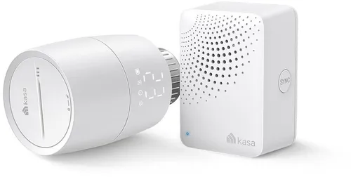 Kasa Smartes Heizkörperthermostat Wifi Starter Kit - Flexibles Heizungsmanagement mit Geofencing, individuelle Temperatursteuerung und Sprachsteuerung für mehr Komfort