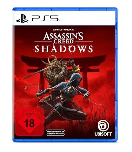 Assassins Creed Shadows - PS5 [EU Version] - PS5-Spiel mit fesselnder Handlung im feudalen Japan, erlebe die Abenteuer von Naoe, der Shinobi-Assassinin, und Yasuke, dem Samurai. Nutze ihre einzigartigen Fähigkeiten und baue dein eigenes Spionagenetzwerk auf.