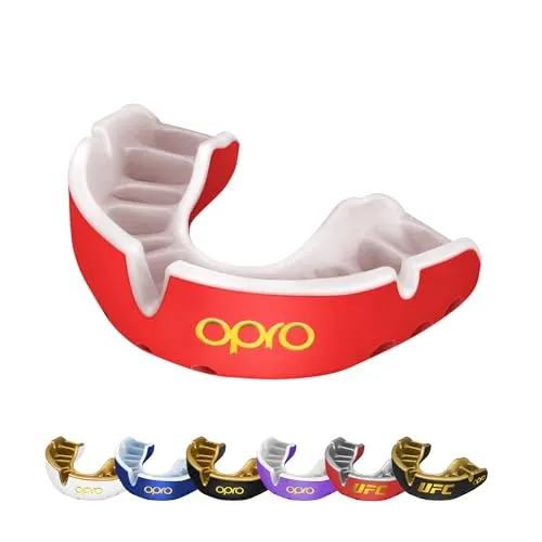 OPRO Mundschutz – Gold-Level Zahnschutz für Boxen, Kampfsport, MMA, Erwachsene & Kinder – Selbstanpassende Schiene für Hockey, Kickboxen, Rugby – Premium Passform – Mit zahnärztlicher Garantie