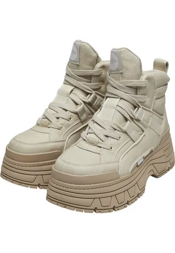 Buffalo Damen Stiefelette FUSION HYB MID Creme Gr. 40 - Wanderschuhe mit robustem Büffelleder, ideal für Outdoor-Aktivitäten und modischen Komfort.