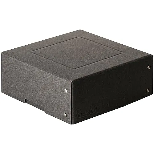 Original Falken PureBox Black - Aufbewahrungsbox aus Recycling-Karton, 200x200mm, vegan und Blauer Engel zertifiziert, made in Germany