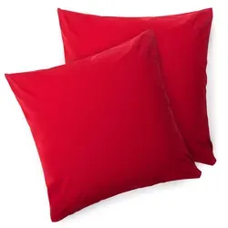Blumtal Kissenbezug, Rot, Textil, Quadratisch, 50x50 cm, Oeko-Tex® Standard 100, Wohntextilien, Bezüge, Kissenbezüge