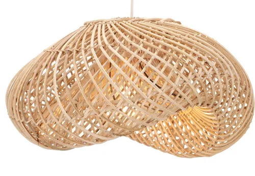Guru-Shop Deckenlampe Molina – Handgemacht aus Rattan - Elegante Deckenlampe im balinesischen Stil, Ø 46 cm, aus hochwertigem Rattan gefertigt. Ideal für stimmungsvolle Beleuchtung in jedem Raum.