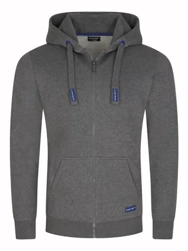 DENIMFY Kapuzensweatjacke DFLeo Herren Hoodie - Zip Hoodie mit Kängurutasche, ideal für den Alltag und aus hochwertigem Materialmix für optimalen Tragekomfort.
