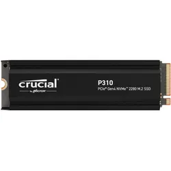 Crucial P310 Heatsink SSD 2TB M.2 2280 PCIe Gen4 NVMe - Festplatte mit 2 TB Kapazität und Kühlkörper, bietet blitzschnelle Geschwindigkeiten von bis zu 7.100 MB/s beim Lesen und 6.000 MB/s beim Schreiben.