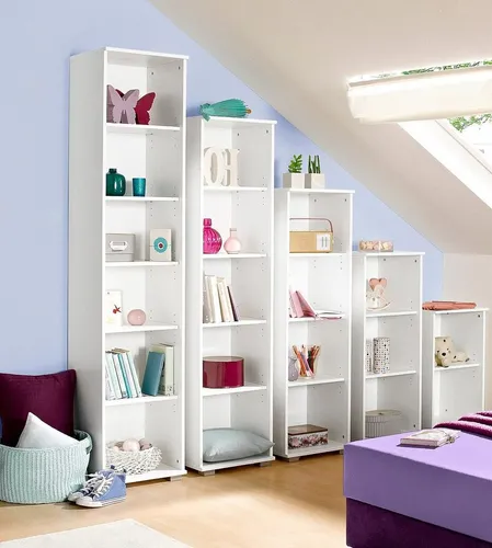 priess Regal, weiß - Serie Pisa - Regal aus Holzwerkstoff mit pflegeleichter Kunststoffoberfläche, ideal für stilvolle Wohnraumlösungen. Made in Germany und ausgezeichnet mit dem „Goldenen M“.