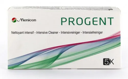 PROGENT Intensivreiniger für formstabile Kontaktlinsen - 5 Ampullen - Arzneimittel zur gründlichen Reinigung von formstabilen Kontaktlinsen, sorgt für optimale Hygiene und Tragekomfort.
