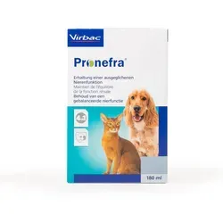 Virbac Pronefra Diät-Ergänzungsfuttermittel für Kleintiere, 180 ml - Vitamine für Katzen, speziell für die Unterstützung bei chronischer Niereninsuffizienz, schmackhaft und leicht verabreichbar.