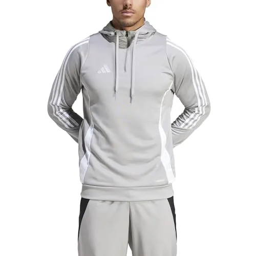 Adidas Tiro 24 Trainingshoody - grau - Sweatshirts mit feuchtigkeitsabsorbierender AEROREADY Technologie für ein trockenes Tragegefühl. Hergestellt aus 100 % recycelten Materialien, um Müll zu reduzieren und den CO2-Fußabdruck zu verringern.