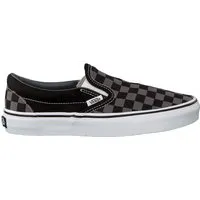 Vans Checkerboard Classic Slip-Ons - Schwarz/Pewter, Gr. 8.5 - Sneaker mit ikonischem Checkerboard-Design, bequem und vielseitig für jeden Anlass.