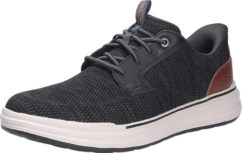 Skechers Sterling Ramone Herren-Sneaker in Schwarz/Weiß, Größe 42 - Bequeme Herren-Sneaker mit Slip-In-Fersenpartie für einfachen Einstieg. Die luftgekühlte Komfort-Einlegesohle sorgt für optimalen Tragekomfort und eine lockere Passform.