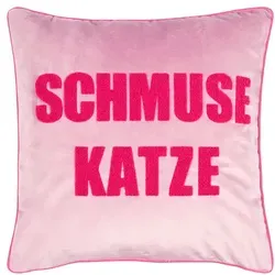 PAD Kissenhülle Letters Schmusekatze Flieder (45x45cm) - Kissen aus der beliebten PAD Kollektion, bringt frischen Wind in Ihr Zuhause mit einem charmanten Design und hochwertiger Verarbeitung.