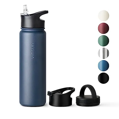 Vinsun Isolierflasche Edelstahl Trinkflasche 750ml - Thermobehälter aus Edelstahl, BPA-frei, auslaufsicher und bruchsicher – ideal für kohlensäurehaltige Getränke und unterwegs.