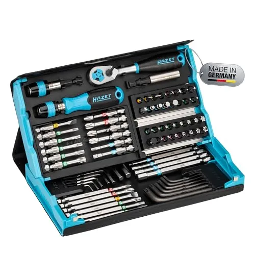 Hazet Bitset SmartCase 2200SC-31 - 73-teiliges Werkzeug-Set mit umfangreicher Bit-Ausstattung, ideal für präzises Arbeiten in engen Bauräumen