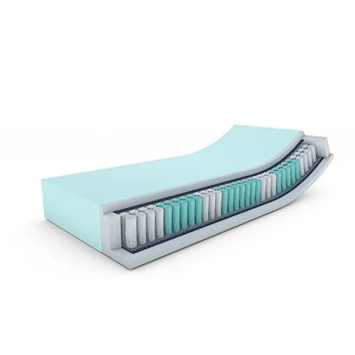 MSS® Austausch Taschenfederkern Matratze 7 Zonen Boxspringbett 90 x 200 cm H2 Deluxe - Hochwertige 7-Zonen-Taschenfederkernmatratze für optimalen Schlafkomfort. Die Deluxe-Variante mit ca. 290 Federn/m² bietet hervorragende Punktelastizität und passt sich ideal an Körperkonturen an.