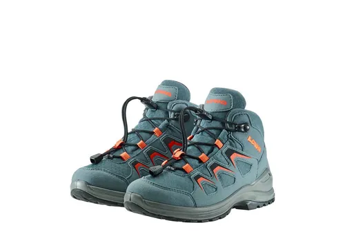 Lowa 641120 Innox EVO GTX QC JR - Dunkelpetrol/Flame Gr. 36 - Wanderschuhe mit wasserdichter Gore-Tex-Membran, ideal für aktive Kids, die gerne draußen unterwegs sind.