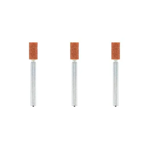 Dremel 8153 Korund-Schleifspitze - Zubehörsatz für Multifunktionswerkzeug mit 3 Schleifspitzen 4,8mm zum Schärfen, Glätten und Schleifen von Metall, Gussteile, Schweißverbindungen, Nieten und Rost