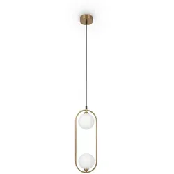 Maytoni Pendelleuchte Modern, Weiß & Messing - Moderne Pendelleuchte aus Metall und Glas, beliebig kürzbar für individuelle Raumhöhe, sorgt für gleichmäßige Lichtverteilung – ideal für stilvolle Innenbeleuchtung.