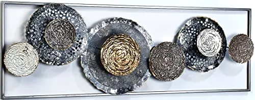 Kobolo 3D BLOSSOM Wandbild aus Metall in Anthrazit und Silber - Kunstdrucke aus 100% Metall, mit einzigartigen Strukturen für eine besondere Wanddekoration und modernen Flair in jedem Raum.