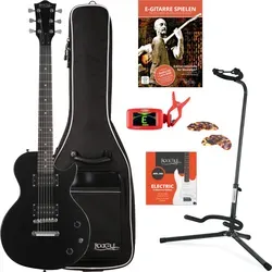 Rocktile E-Gitarre LP-100 Set mit Gigbag und Zubehör - E-Gitarre für Einsteiger mit kräftigem Humbucker-Sound, leichtem Korpus und idealer Verarbeitung – perfekt für alle, die einen fetten Sound suchen.