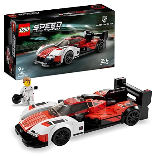 LEGO Speed Champions 76916 Porsche 963 - Bauspielzeugset mit detailgetreuem Porsche 963 Modell, ideal für Rennwagen-Fans und Sammler. Enthält 280 Teile und eine LEGO Rennfahrer-Minifigur für authentisches Spielvergnügen.