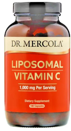 Dr. Mercola Vitamin C liposomal, 180 Kapseln - Liposomales Vitamin C in praktischen Kapseln, unterstützt das Immunsystem und fördert die Hautgesundheit. Ideal für Erwachsene.